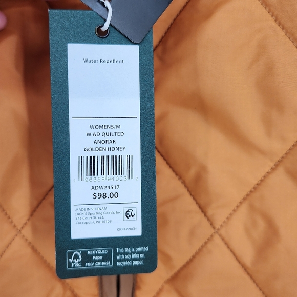 Alpine Design NWT Quilted Anorak Jacket Golden Honey Women's Medium - Picture 7 of 9